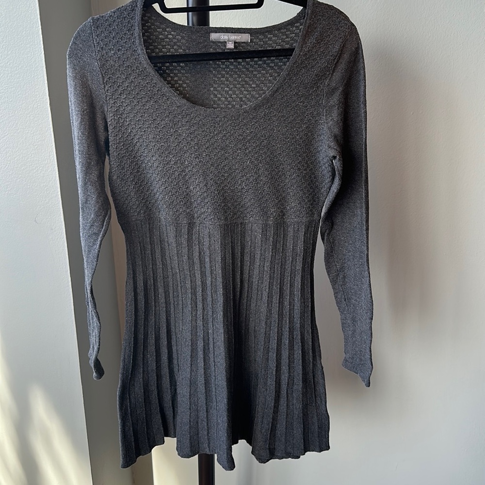 ☀️BOGO Item Daisy Fuentes long Sleeve Gray Sweater Dress☀️
